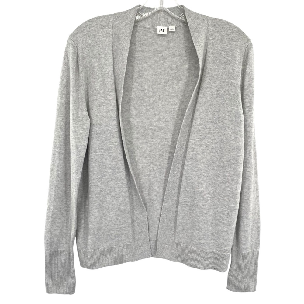 Gap Gray Knit Cardigan Sweater Open Front